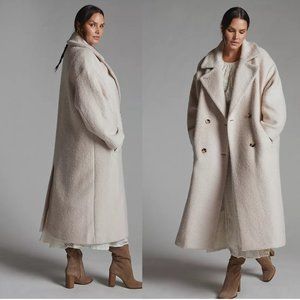 Anthropologie Cream Trench Coat